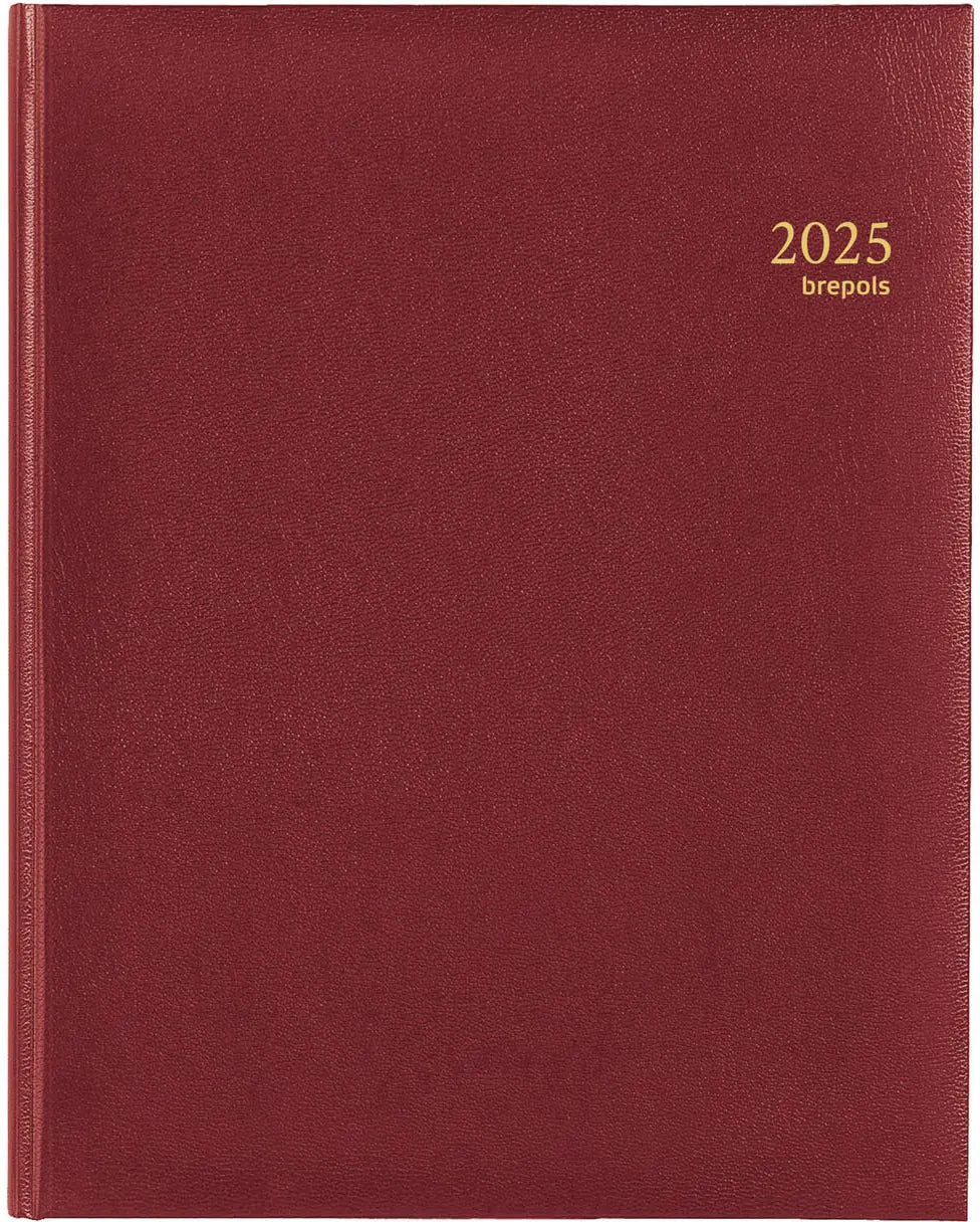 BREPOLS Agenda Concorde Lima Ku. 2025 0.240.1256 1W/2S weinrot 21x27cm