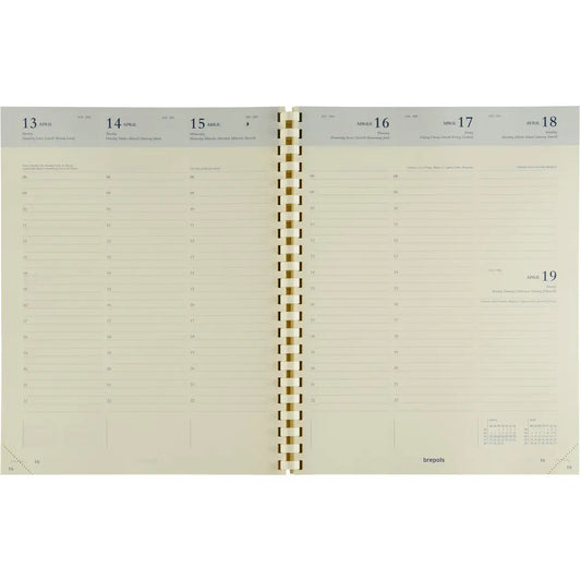BREPOLS Agenda Concorde Ersatz 2025 0.240.9900 1W/2S chamois 21x27cm