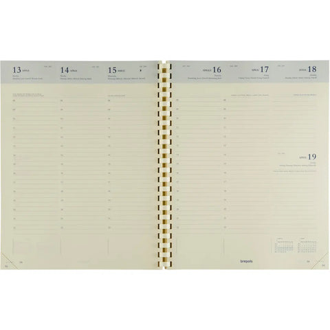 BREPOLS Agenda Concorde Ersatz 2025 0.240.9900 1W/2S chamois 21x27cm