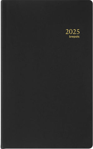 BREPOLS Agenda Breform Seta 2025 0.516.2120 1T/1S schwarz 10x16.5cm