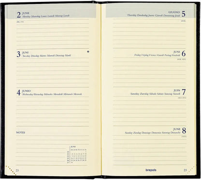 BREPOLS Agenda Interp. Tro.Flower 2025 0.736.0765 1W/2S ass. 9x16cm