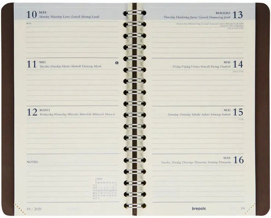 BREPOLS Agenda Interplan Calvi 2025 0.736.6870 1W/2S orange 9x16cm