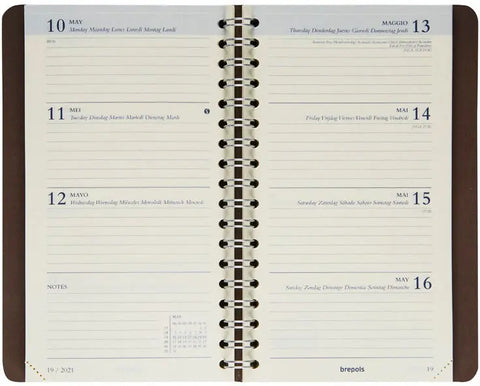 BREPOLS Agenda Interplan Calvi 2025 0.736.6870 1W/2S orange 9x16cm