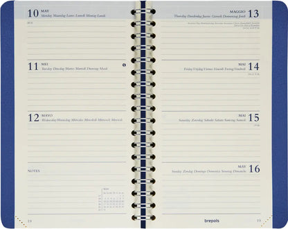 BREPOLS Agenda Interplan Calvi 2025 0.736.6870 1W/2S blau 9x16cm