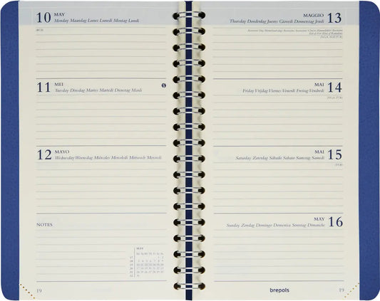 BREPOLS Agenda Interplan Calvi 2025 0.736.6870 1W/2S blau 9x16cm