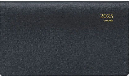 BREPOLS Agenda Omniplan Genova 2025 0.738.2051 1W/2S schwarz 9x16cm