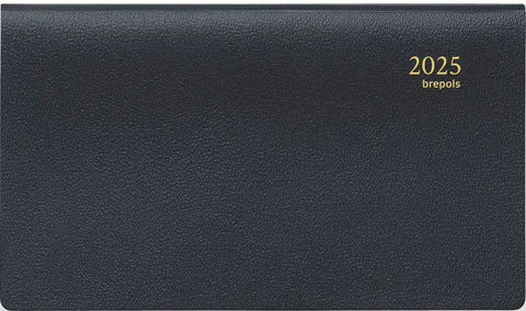 BREPOLS Agenda Omniplan Genova 2025 0.738.2051 1W/2S schwarz 9x16cm