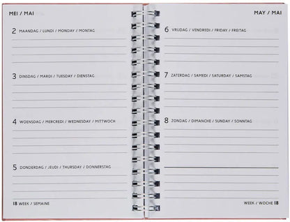 BREPOLS Agenda Blossom 2025 0.767.0755 1W/2S ass. 10x15cm