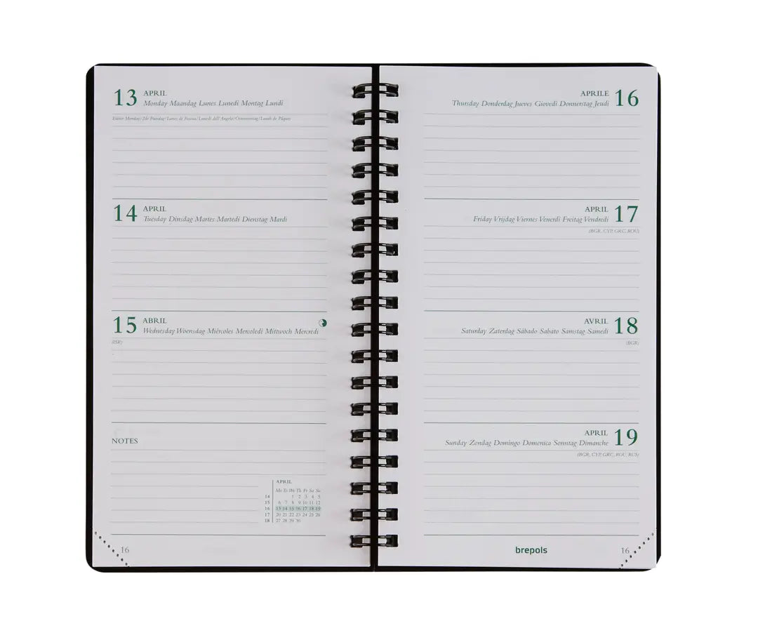 BREPOLS Agenda Ecorama 780 Kazar 2025 0.780.0685 1W/2S ass. 9x16cm