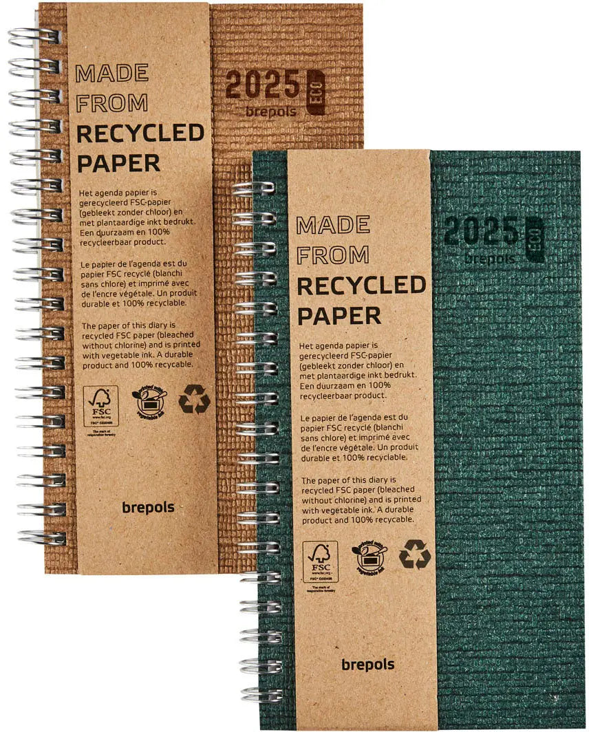 BREPOLS Agenda Ecorama 780 Kazar 2025 0.780.0685 1W/2S ass. 9x16cm