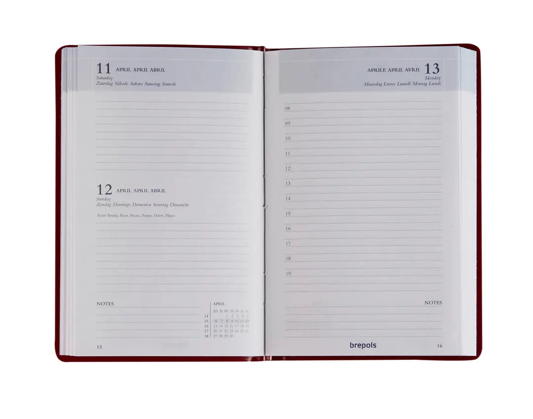 BREPOLS Agenda Trade Seta 2025 0.814.2120 1T/1S ass. 8.5x12.5cm