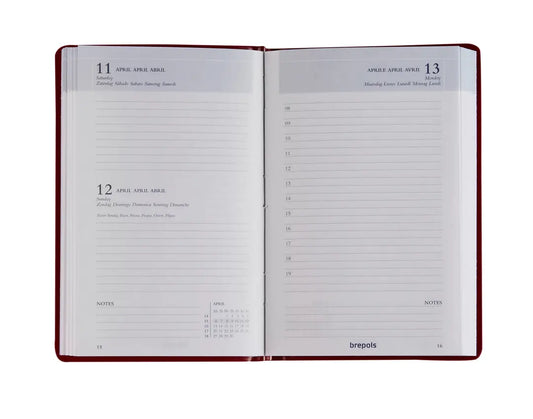 BREPOLS Agenda Trade Seta 2025 0.814.2120 1T/1S ass. 8.5x12.5cm