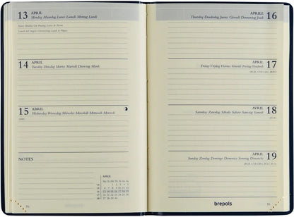 BREPOLS Agenda Delta Seta 2025 0.834.2120 1W/2S blau 8.1x12cm