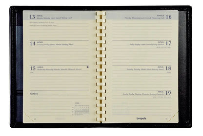 BREPOLS Agenda Delta Kul.Palermo 2025 0.834.3302 1W/2S schwarz 8.1x12cm