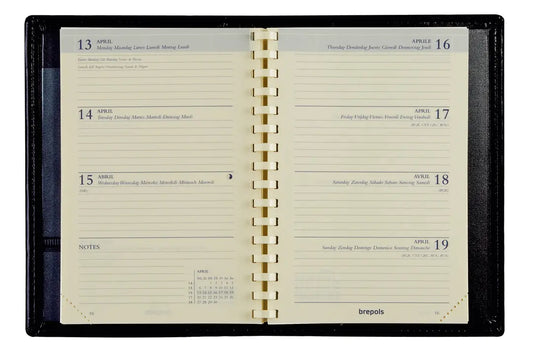 BREPOLS Agenda Delta Kul.Palermo 2025 0.834.3302 1W/2S dunkelbraun 8.1x12cm