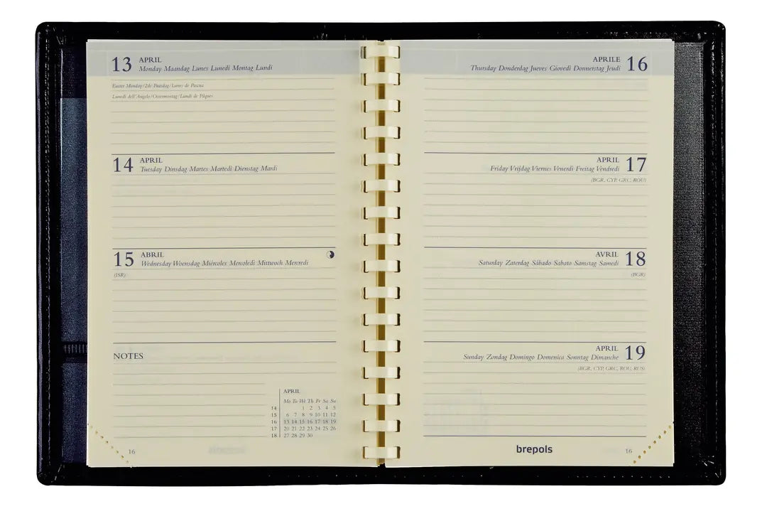 BREPOLS Agenda Delta Ersatz 2025 0.834.9900 1W/2S chamois 8.1x12.5cm