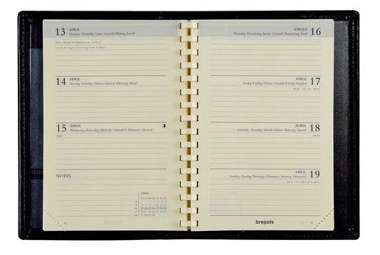 BREPOLS Agenda Delta Ersatz 2025 0.834.9900 1W/2S chamois 8.1x12.5cm