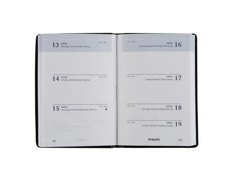 BREPOLS Agenda Armada 931 Seta 2025 0.931.2120 1W/2S schwarz 6.8x10.2cm