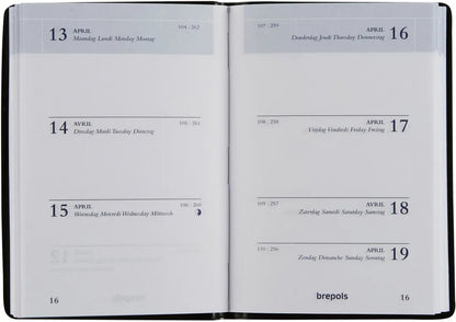 BREPOLS Agenda Armada Lucca 2025 0.931.3395 1W/2S ass. 6.8x10.2cm
