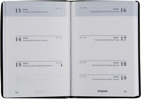 BREPOLS Agenda Armada Lucca 2025 0.931.3395 1W/2S ass. 6.8x10.2cm