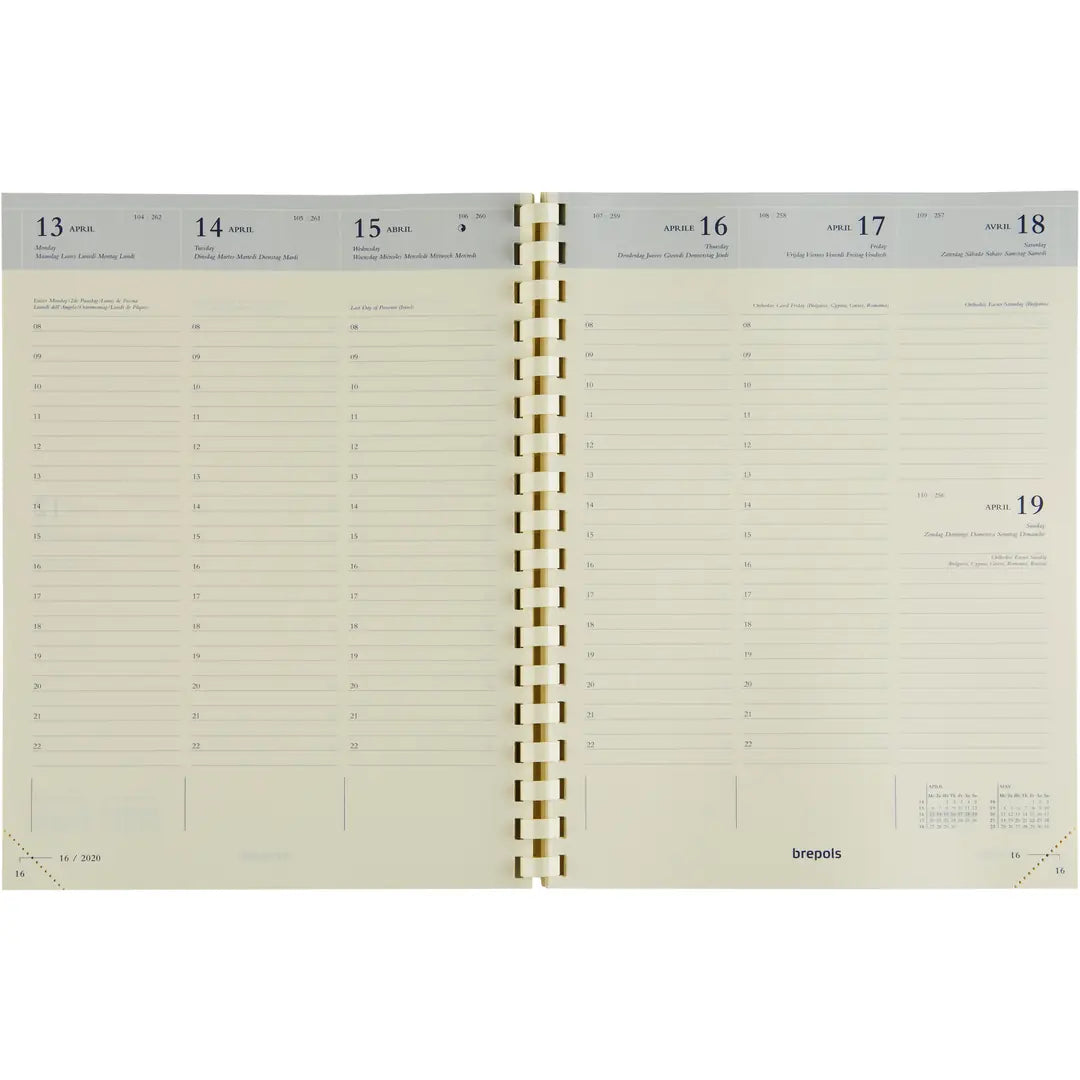 BREPOLS Agenda Timing Cube 2025 13634519920 1W/2S ass. ML 17.1x22cm