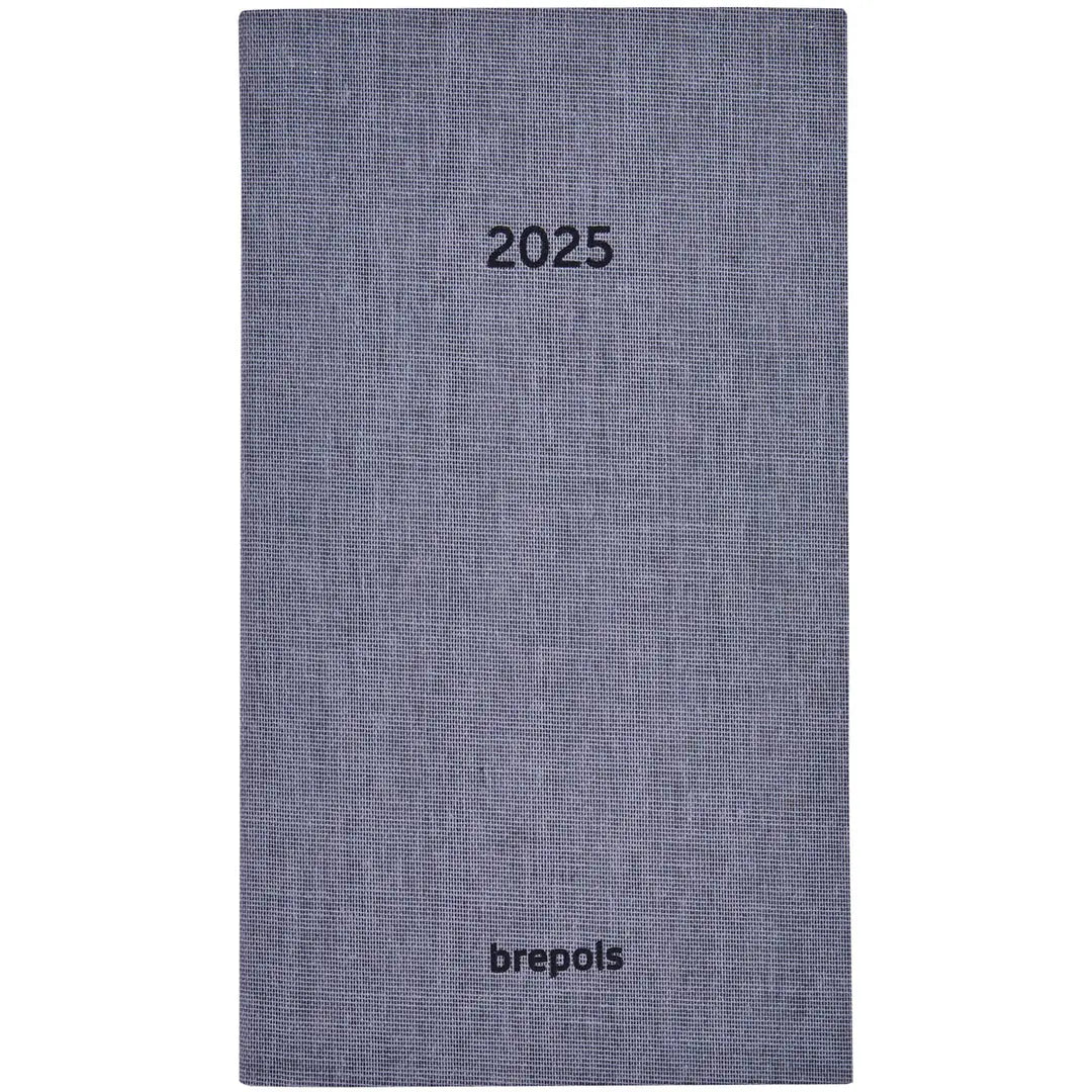 BREPOLS Agenda Notavision Dubl. 2025 75454550260 1W/2S grau ML 9x16cm