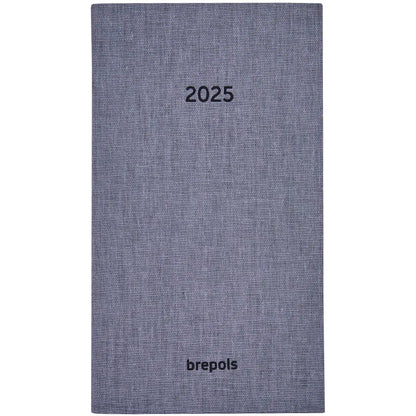 BREPOLS Agenda Notavision Dubl. 2025 75454550260 1W/2S grau ML 9x16cm