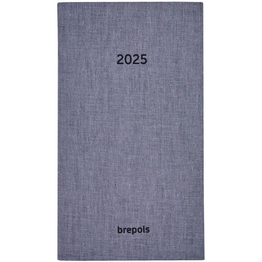 BREPOLS Agenda Notavision Dubl. 2025 75454550260 1W/2S grau ML 9x16cm