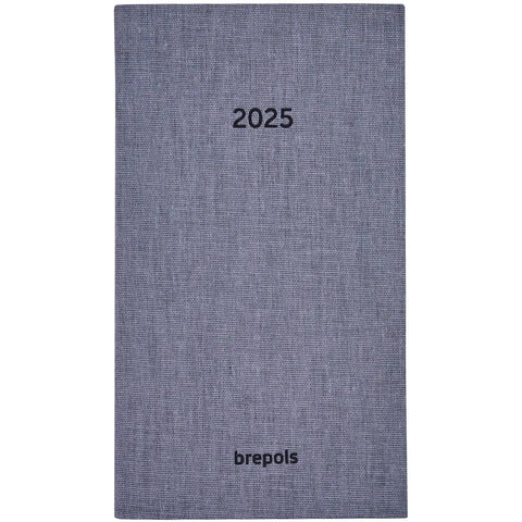 BREPOLS Agenda Notavision Dubl. 2025 75454550260 1W/2S grau ML 9x16cm