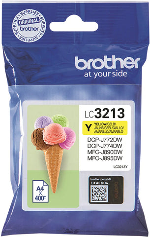 BROTHER Tintenpatrone yellow LC-3213Y DCP-J774DW 400 Seiten
