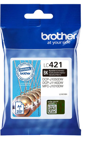 BROTHER Tintenpatrone schwarz LC-421BK DCP-J1050 200 Seiten