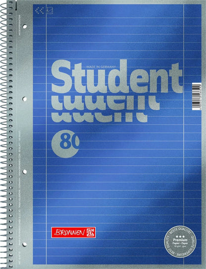 BRUNNEN Brunnen Collegeblock Premium 1067127 A4 liniert mit Rand 80 Blatt