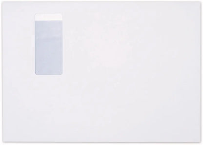 BÜROLINE Couvert m/Fenster rechts C4 106182 120g, weiss 250 Stück
