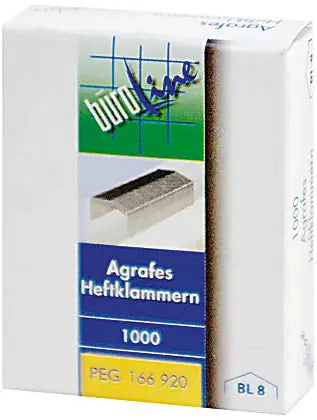 BÜROLINE Heftklammern BL8 166920 1000 Stück