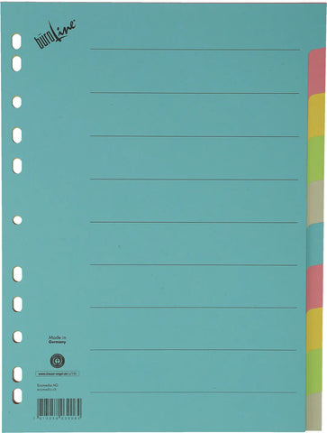 BÜROLINE Kartonregister A4 40580 bunt 10-teilig
