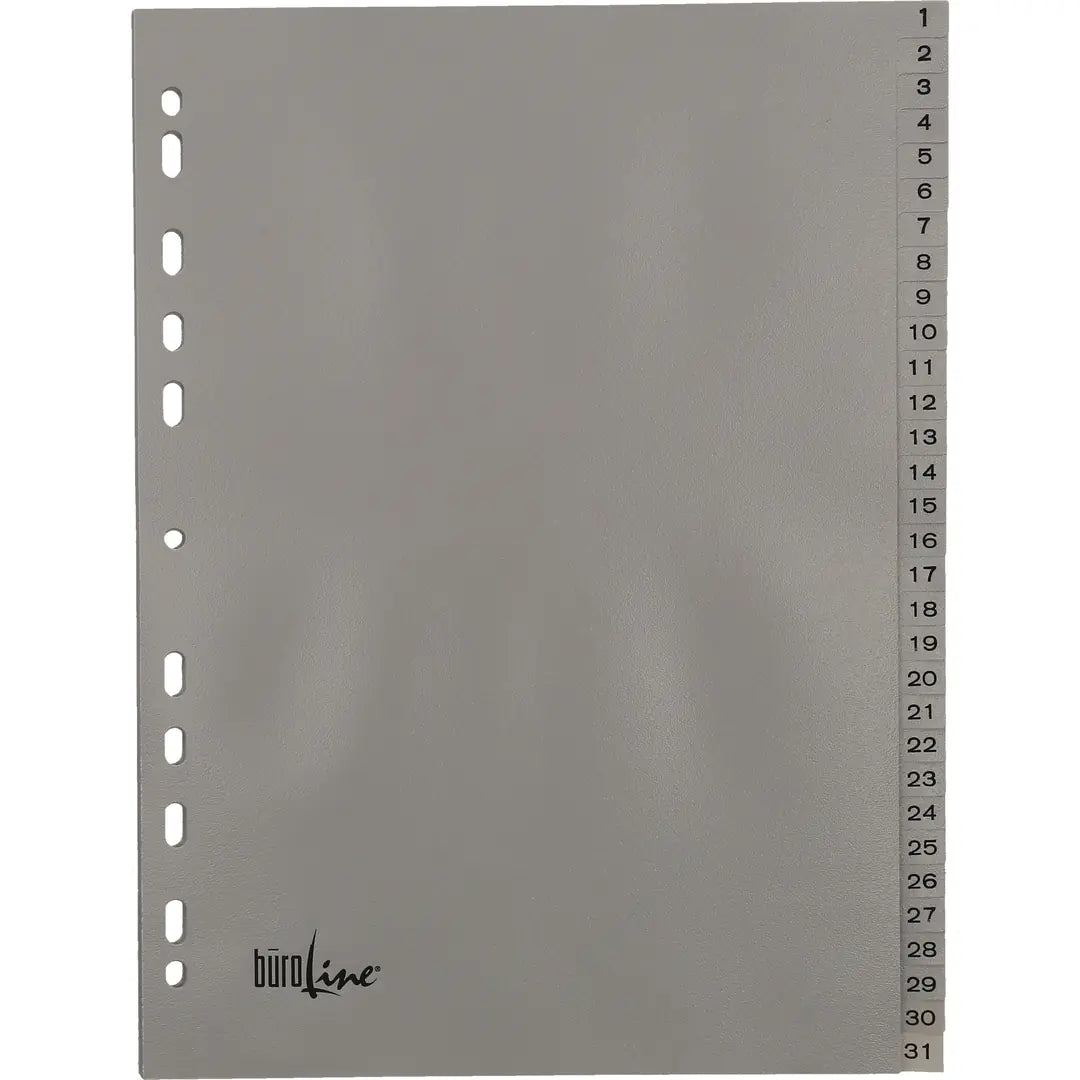 BÜROLINE Register PP A4 40945 grau 1-31
