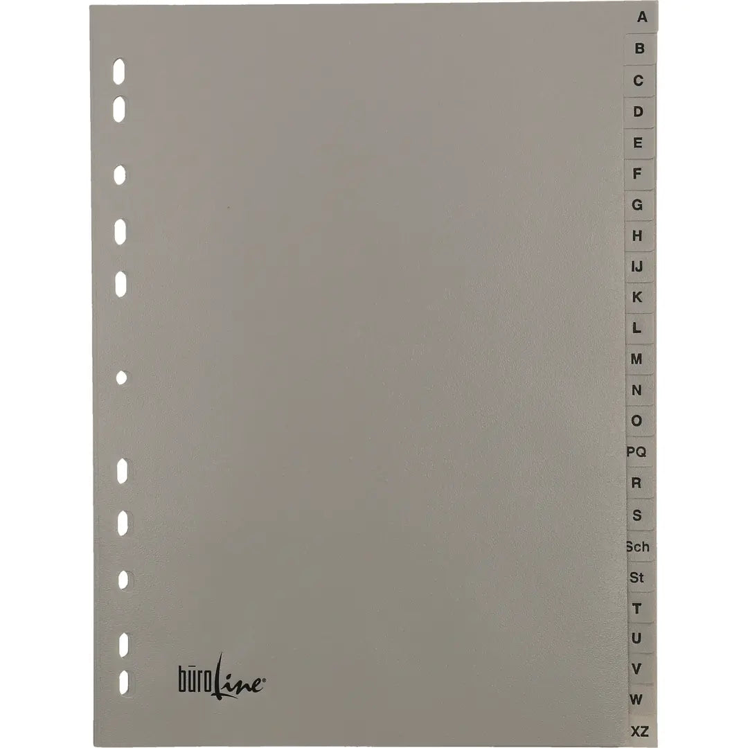 BÜROLINE Register PP A4 40957 grau A-Z 24-teilig