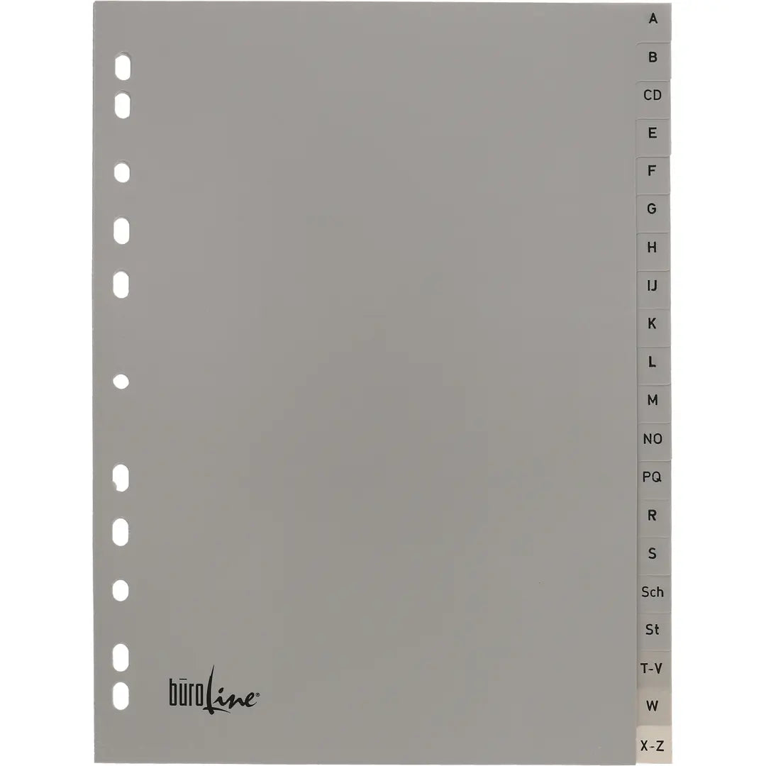 BÜROLINE Register PP A4 40958 grau A-Z 20-teilig