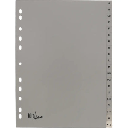 BÜROLINE Register PP A4 40958 grau A-Z 20-teilig