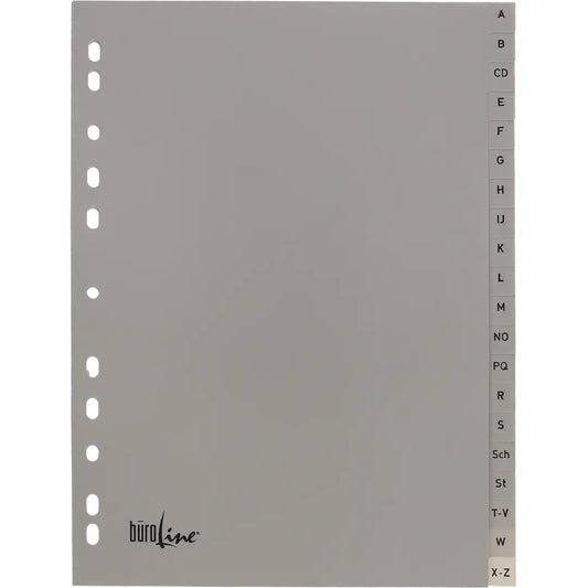 BÜROLINE Register PP A4 40958 grau A-Z 20-teilig