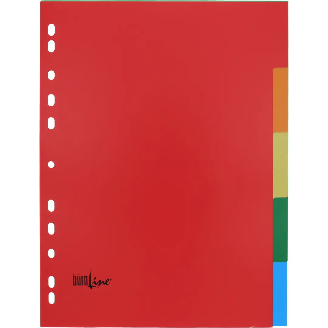BÜROLINE Register PP A4 40980 bunt 5-teilig