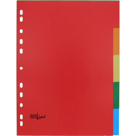 BÜROLINE Register PP A4 40980 bunt 5-teilig