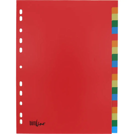 BÜROLINE Register PP bunt A4 40985 bunt 20-teilig