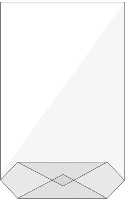 BÜROLINE Kreuzboden Beutel 120×225mm 423003 transparent 10 Stück