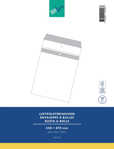 BÜROLINE Luftpolstertasche Gr.10 450110 weiss, 10 Stück 370x480mm