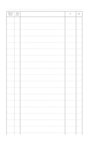 BÜROLINE Heft E6 533876000 Fr/Rp/Monate/Tage-Spalten 90g