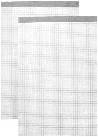 BÜROLINE Büroblock weiss A5 572002 kariert,4mm, 65g 2x100 Blatt