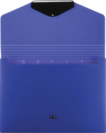 BÜROLINE Fächermappe A4 663299 blau 6-teilig