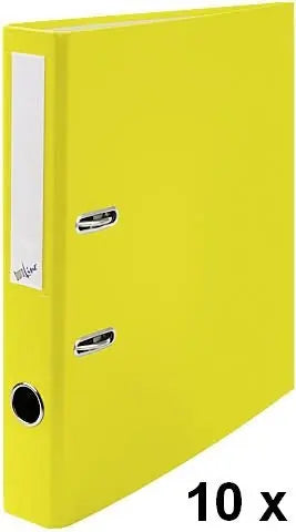 BÜROLINE Ordner 4cm 670091 gelb, 10 Stück A4