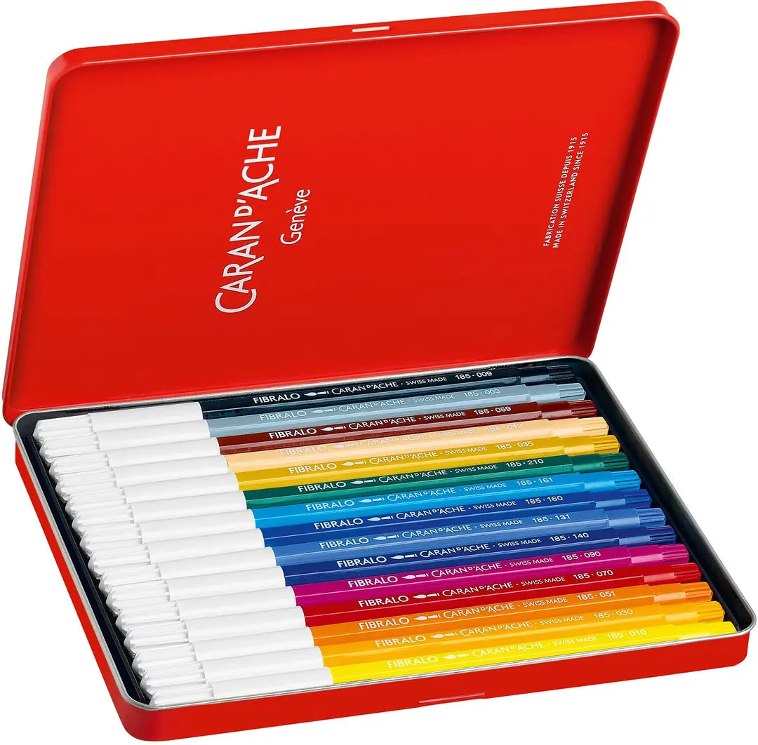 CARAN D'ACHE Filzstift Fibralo M 185.315 15-farbig assortiert